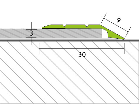 Anpassungsprofil gelocht 3 mm, PROFINISH 