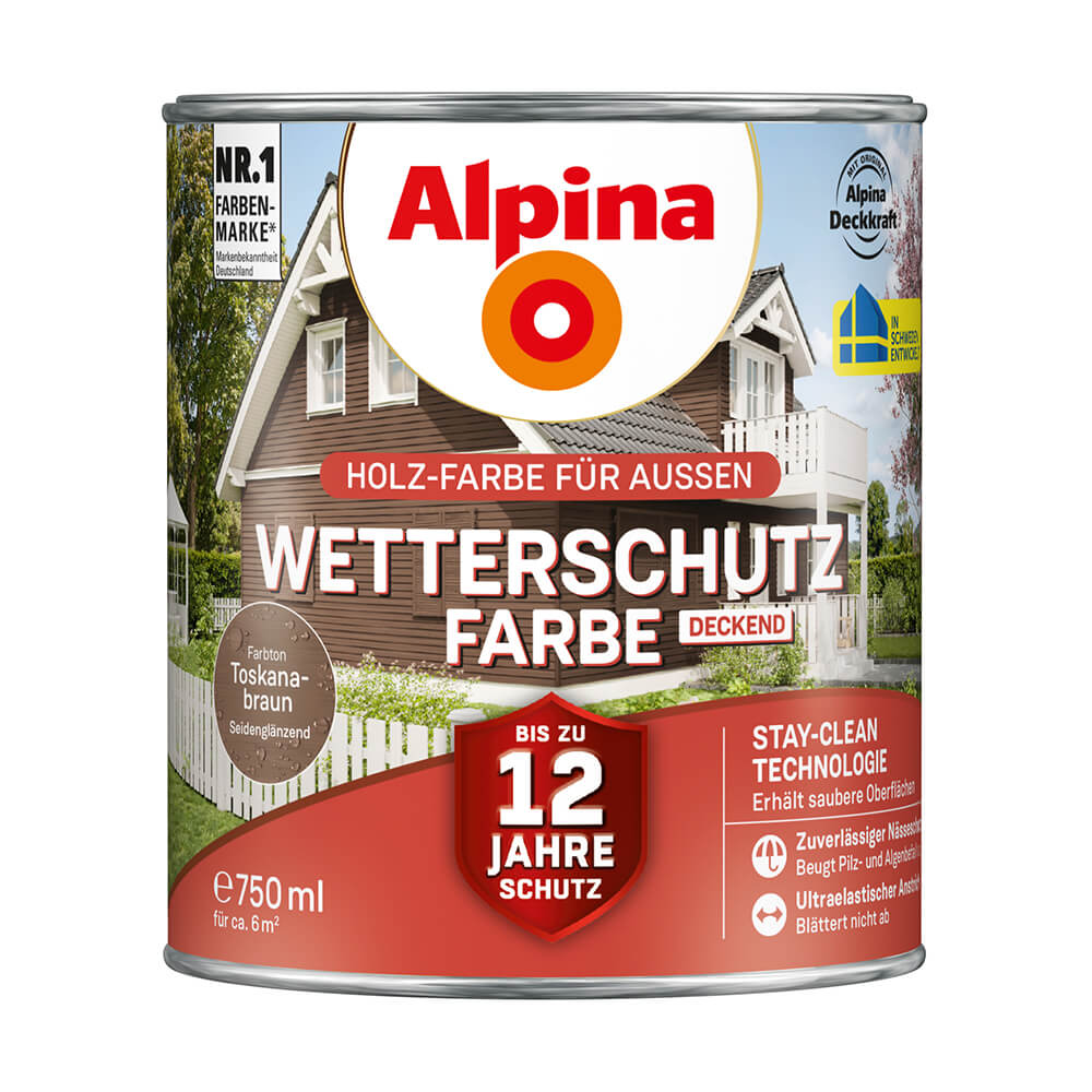 Alpina Wetterschutzfarbe, deckend