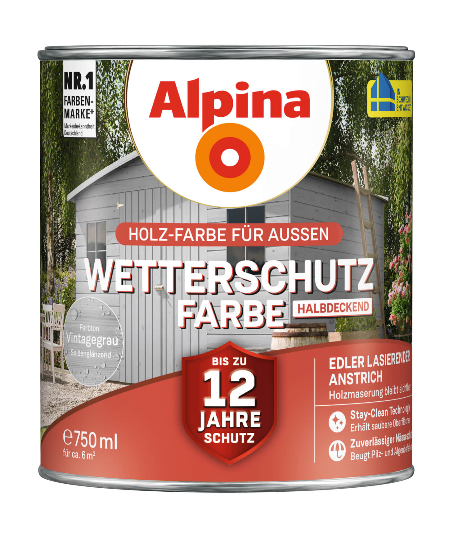 Alpina Wetterschutzfarbe, halbdeckend