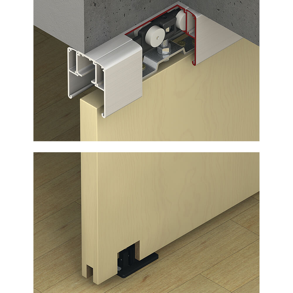 Schiebetürbeschlag Alu 60 kg