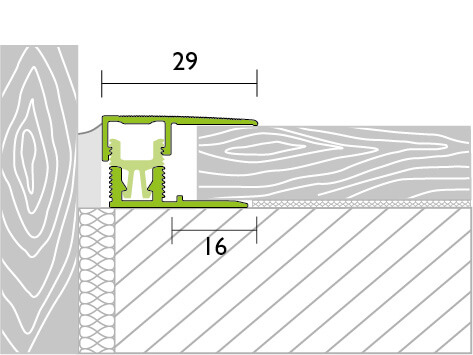 Abschlussprofil glatt, PROVARIOclip